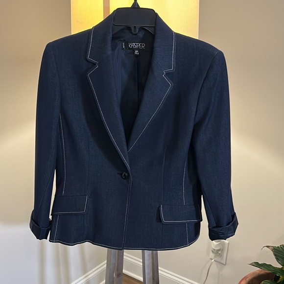 Kasper Women's Navy Blazer - Picture 3 of 16